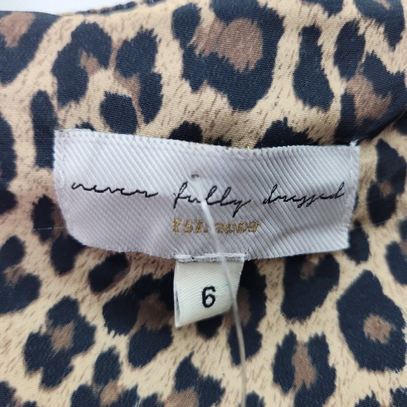 Never Fully Women's Dressed Beach Cover Up Dress Leopard Print - 6 - Picture 6 of 7